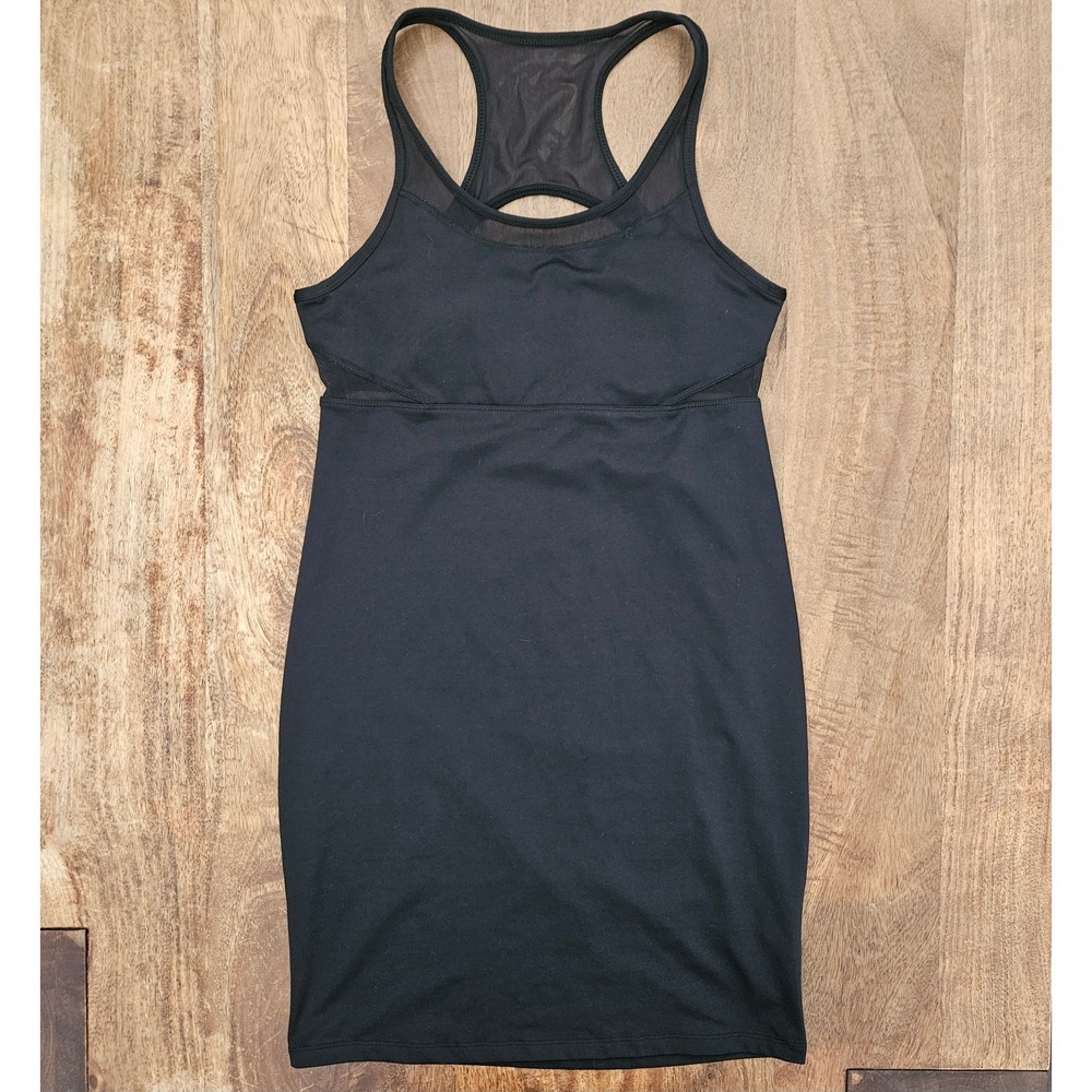 Fabletics Dress Womens Large Black Saint Tropez Compression Bodycon Racerback